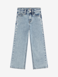Wide fit jeans DAILY7 GIRLS 930366 blue denim studs