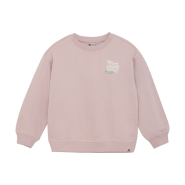 Sweater oversized backprint DAILY7 pale mauve (920066)