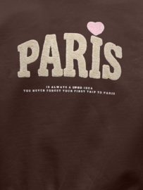 Trui NAOMIE LS BOXY O-NECK PRINTED SWT coffee bean