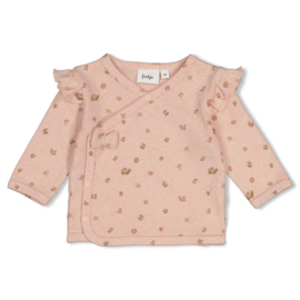 Overslagshirt FEETJE AOP fall in love roze melange 51602809