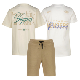 RAIZZED BOYS set beige/wit