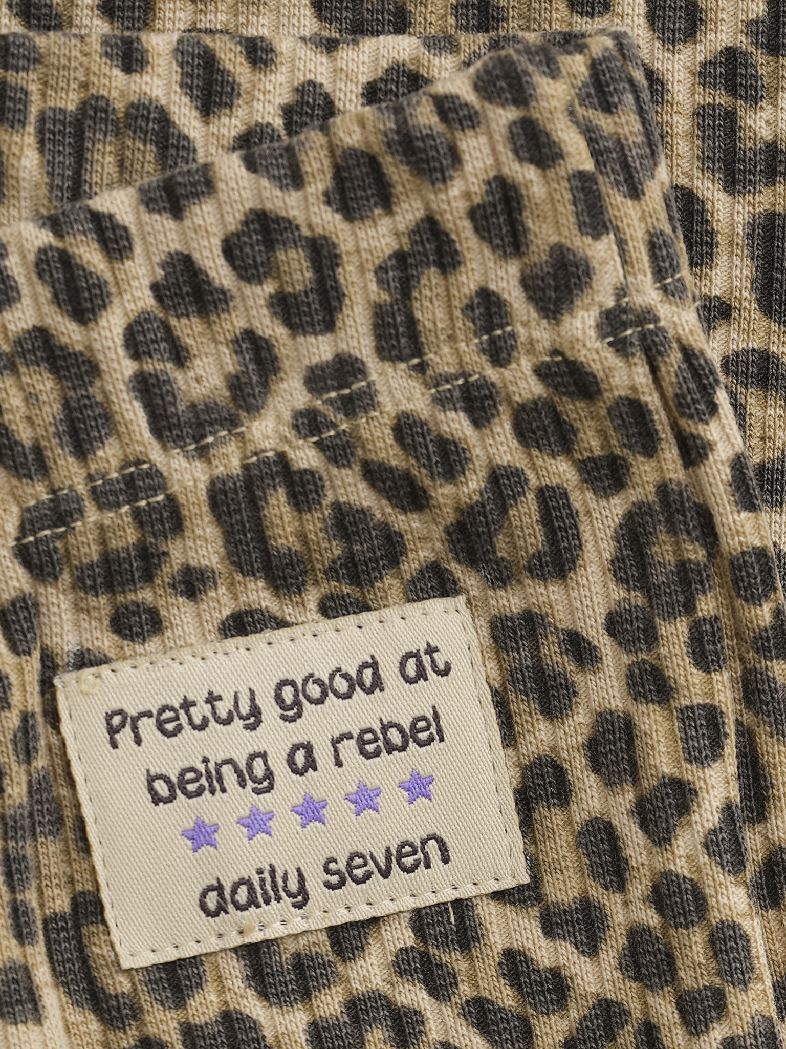 Flared broek DAILY7 animal latte sand 930256