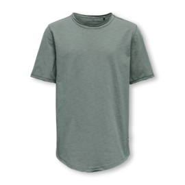 Long t-shirt ONLY&SONS Benne castor grey