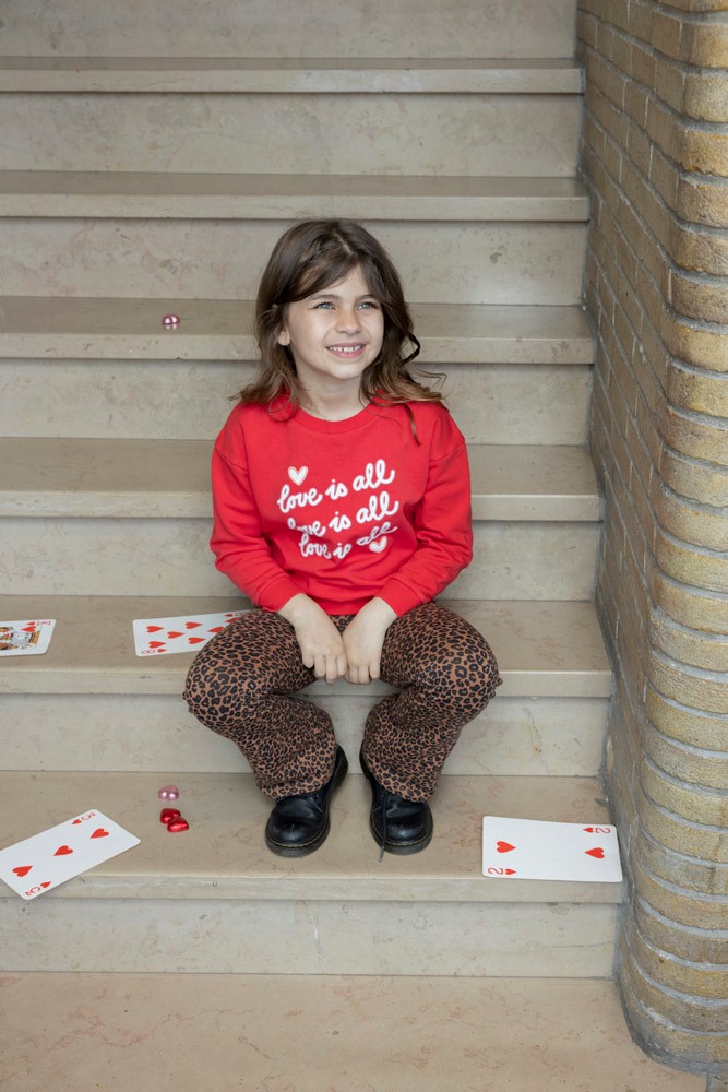 Flared broek JUBEL queen of hearts bruin 92200482