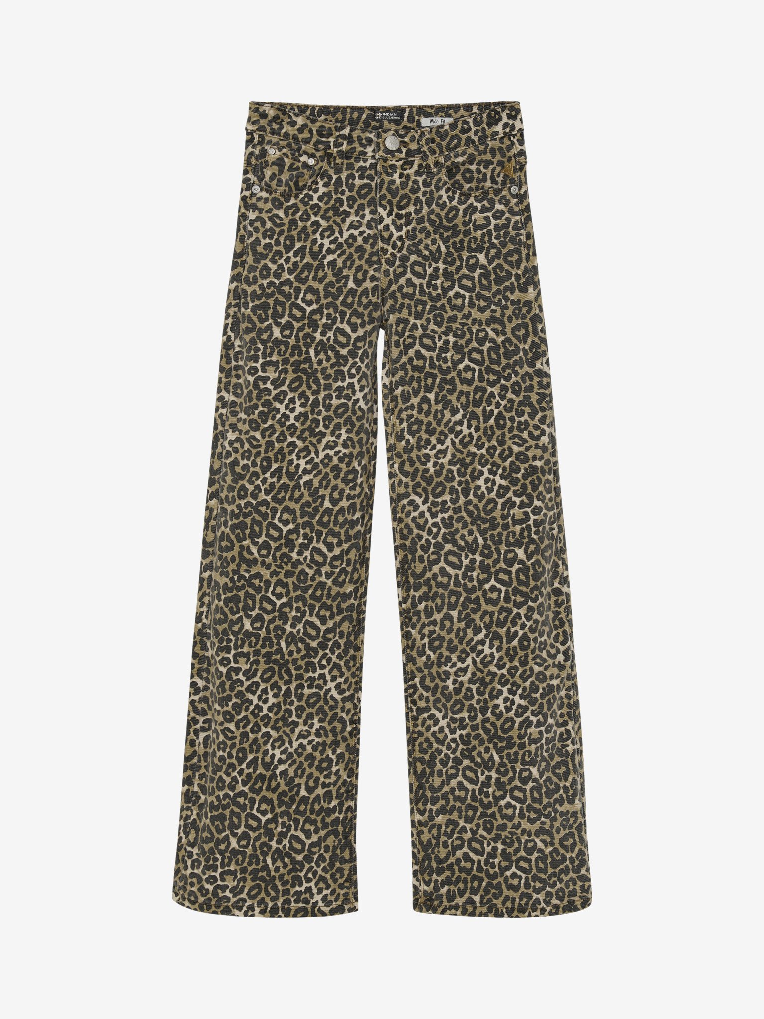 Wide fit jeans IBJ girls leopard 970406