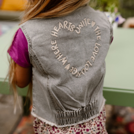 Denim sleeveless jacket DAILY7 light grey denim (930070)