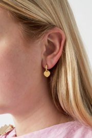 Oorbellen roestvrijstaal simple heart goud