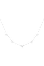 Ketting roestvrijstaal strikjes zilver