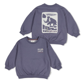 Sweater STURDY rock the earth backprint blauw 71600682