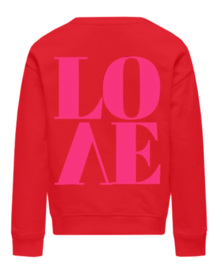 Sweater ONLY Ditte red love