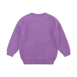 Chunky knitted sweater DAILY7 pastel lilac 930059