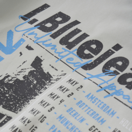 T-shirt badge & backprint IBJ dawn blue (960189)