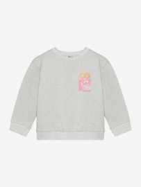 Sweater DAILY7 GIRLS backprint light grey melange 930463
