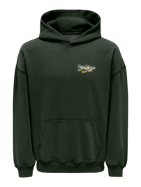 Hoodie ONLY&SONS Ramon green