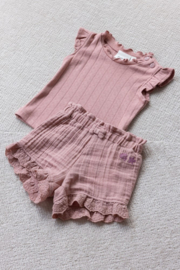Korte broek FEETJE starfish wishes mauve 52100425