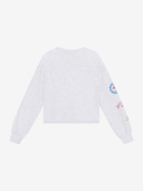 Sweater IBJ GIRLS patches grey white melange 970968