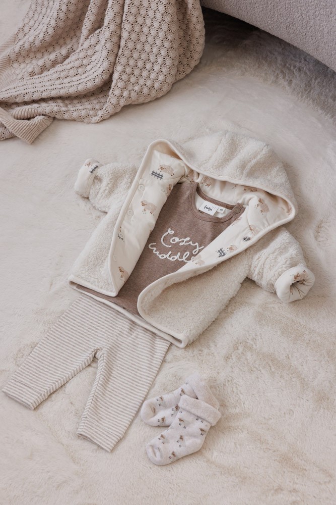 Broek FEETJE Sleepy Sheepy taupe melange 52202373