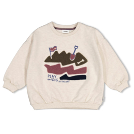 Oversized sweater STURDY rock the earth offwhite melange 71600676