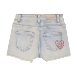 Korte jeans patch DAILY7 used light denim (930182)