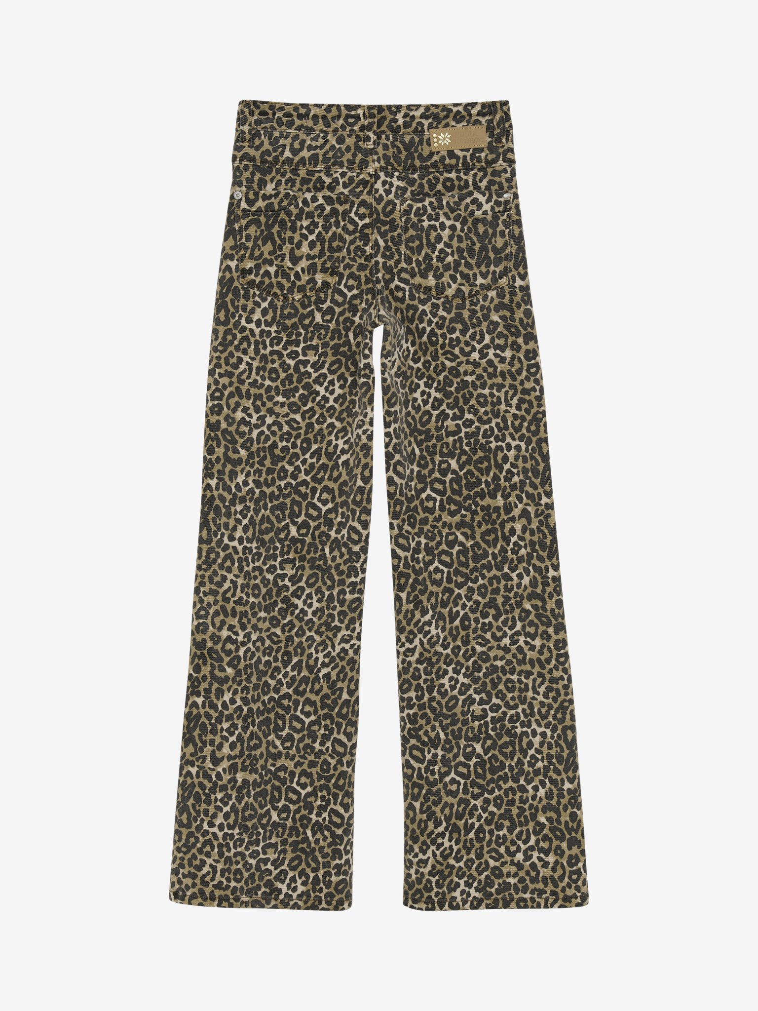 Wide fit jeans IBJ girls leopard 970406