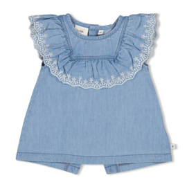 Jurk + slip FEETJE summer denim l.blauw denim 52700039
