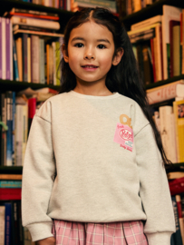 Sweater DAILY7 GIRLS backprint light grey melange 930463