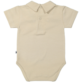 Romper KLEIN polo tan beige korte mouw