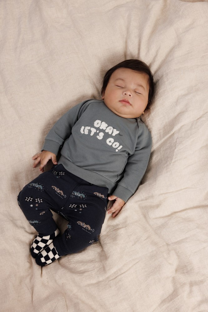 Broek FEETJE let's go marine aop 52202380