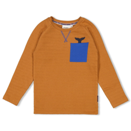Longsleeve STURDY waves and whales hazelnoot 71600640