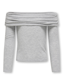 Offshoulder longsleeve ONLY amour grijs