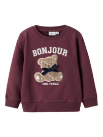 Trui NAME IT GIRLS Rear bordeaux