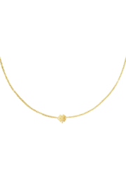 Ketting roestvrijstaal klavertje goud