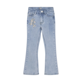 Flared embroideries jeans DAILY7 medium denim (930111)