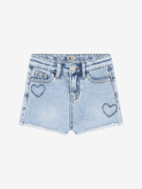 Korte jeans DAILY7 GIRLS 930433 blue denim heart