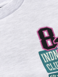 Sweater IBJ GIRLS patches grey white melange 970968