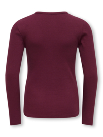 Korte longsleeve LUCKY NOOS Windsor wine