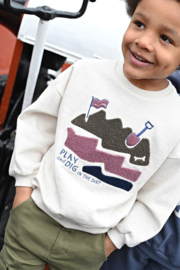Oversized sweater STURDY rock the earth offwhite melange 71600676