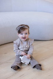 Flared broek FEETJE better together taupe melange 52202447