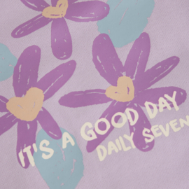 Sweater flower backprint DAILY7 dusty lilac (930078)