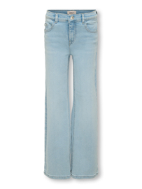 Broek ONLY JUICY wide leg light blue