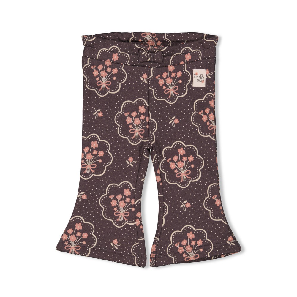 Flare broek FEETJE woodland bloom antraciet 52202407