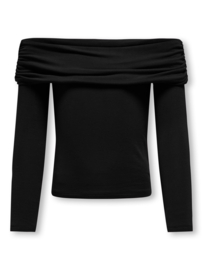 Offshoulder longsleeve ONLY amour zwart
