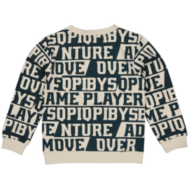 Sweater QUAPI Danny bottle green text