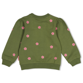 Sweater JUBEL moon flowers 91600474 olijf