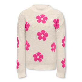 Trui ONLY naja flower roze