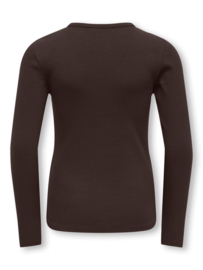 Korte longsleeve LUCKY NOOS coffee bean