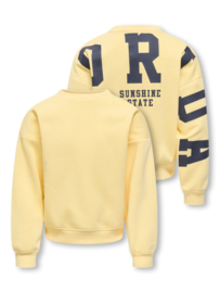 Trui SWEAT L/S BACK/SLEEVE PRINT NOOS mellow yellow
