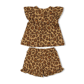 Set top & short FEETJE summer woven 52700045 camel