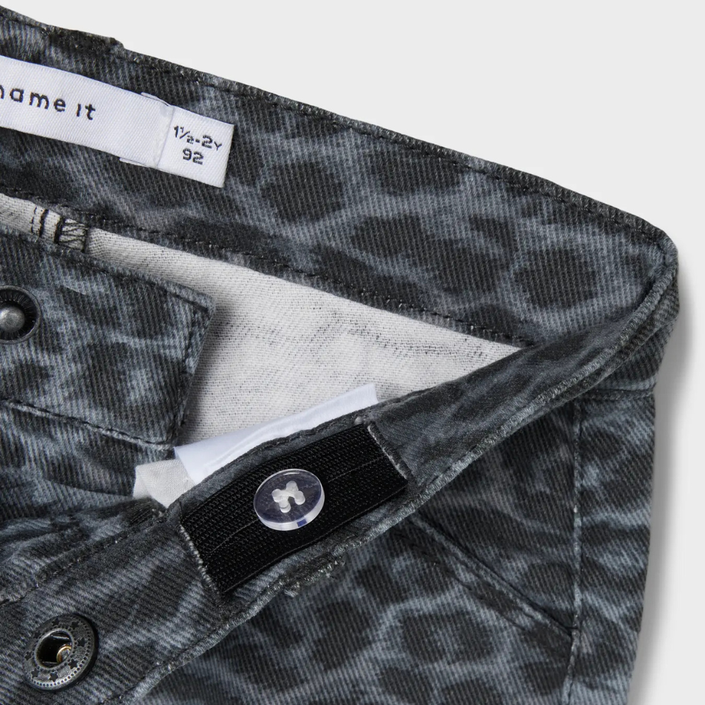 Momfit jeans NAME IT Bella grey leopard