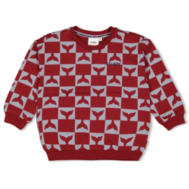 Sweater STURDY waves and whales bordeaux 71600644